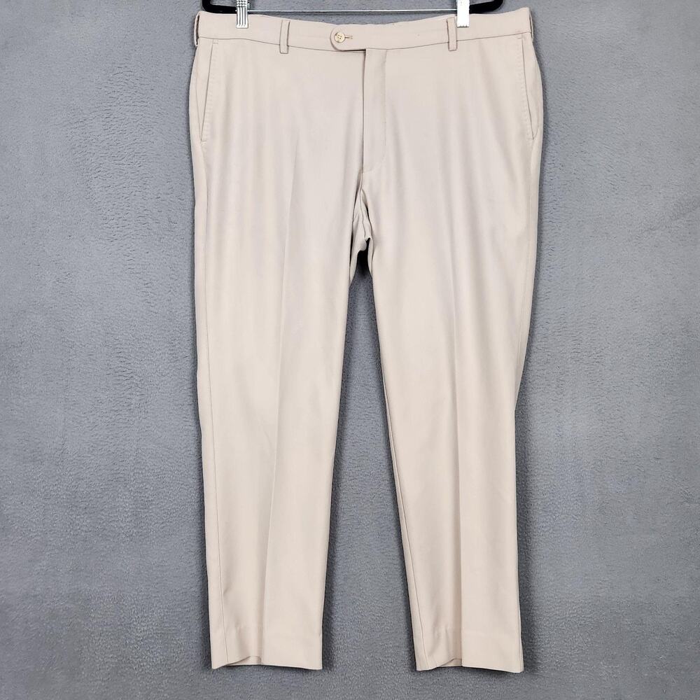 Peter Millar Pants Mens 38x32 Beige Microfiber Chino MF20EB76FB Fits 38x29